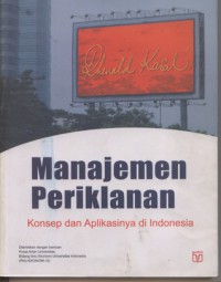 Image of Manajemen periklanan : konsep dan aplikasinya di Indonesia