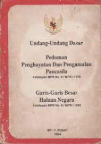 Image of Undang-Undang Dasar : Pedoman Penghayatan dan Pengalaman Pancasila