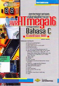 Image of Pemrograman mikrokontroler AVR Atmega 16 menggunakan bahasa C (code vision AVR)