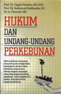 Image of Hukum dan undang-undang perkebunan