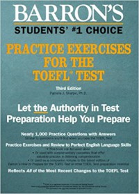 Image of Barron's practice exercises for the TOEFL, Test of English as a Foreign Language