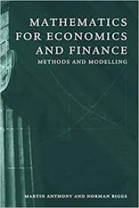 Image of Mathematics for economics and finance : methods  and modelling