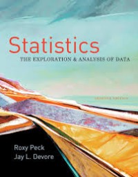 Image of Statistics : The Exploration and Analysis of Data