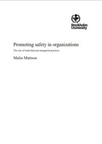 Image of Promoting Safety in Organizations : The role of leadership and managerial practices