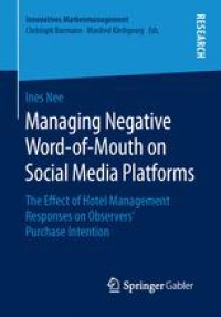 Image of Managing Negative Word-of-Mouth on Social Media Platforms: The Effect of Hotel Management Responses on Observers’ Purchase Intention