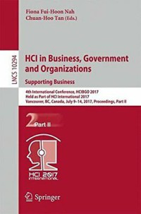 Image of HCI in business, government and organizations : supporting business : 4th International conference, HCIBGO 2017