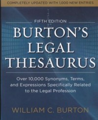 Image of Burton's legal thesaurus