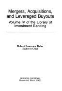 Image of Mergers, acquisitions, and leveraged buyouts
