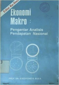 Image of Ekonomi makro : pengantar analisis pendapatan nasional
